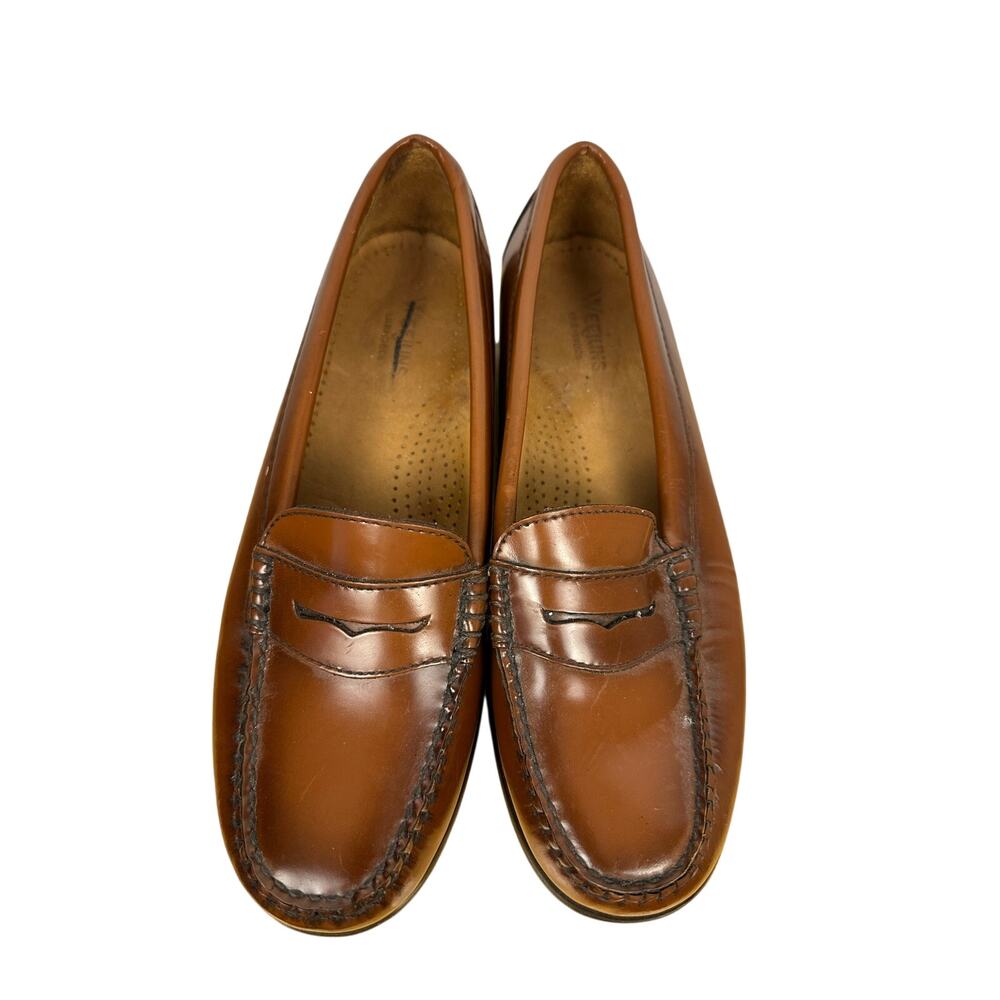 G.H. Bass Weejuns loafers classic penny strap hand-sewn moccasin stitching 6 1/2 - Picture 2 of 7